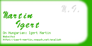martin igert business card
